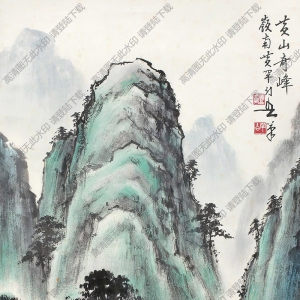 黃幻吾國(guó)畫 黃山奇峰 高清大圖下載