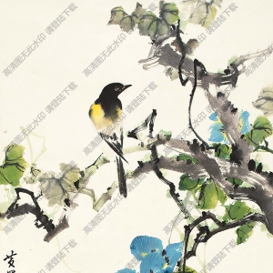 黃幻吾作品 凌霄小鳥(niǎo) 高清大圖下載