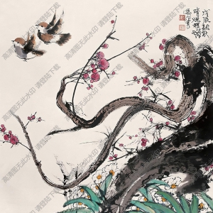 程十發(fā)國畫 報(bào)春 高清大圖下載