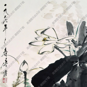 唐云國(guó)畫 荷塘清趣2 高清大圖下載