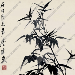唐云作品 蘭竹圖2 高清大圖下載