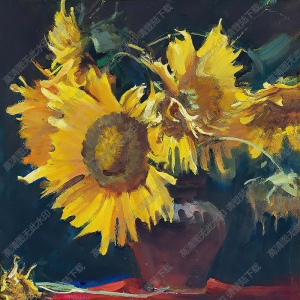 何孔德油畫作品 太陽花 高清下載