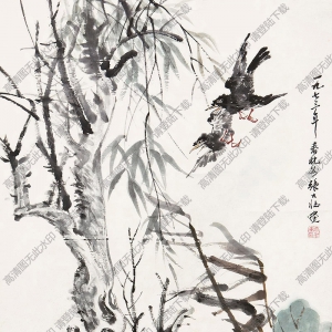 張大壯國畫 春江水暖 高清大圖下載