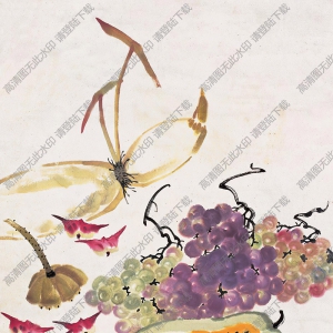 張大壯國(guó)畫作品 夏日瓜果圖 高清下載