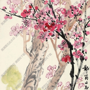 張大壯國(guó)畫作品 迎春 高清下載