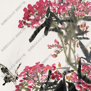張大壯作品 花蝶圖 高清大圖下載