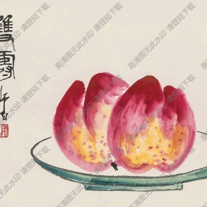 婁師白國(guó)畫作品 雙壽 高清下載