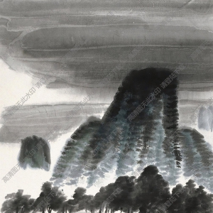 婁師白國(guó)畫作品 雨后云山 高清下載