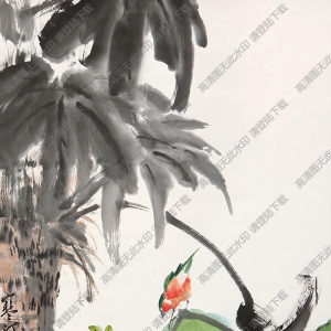 江寒汀國(guó)畫作品 夏涼圖 高清下載