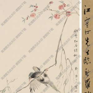 江寒汀作品 柳雀圖 高清大圖下載