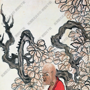陳師曾國畫 達(dá)摩 高清大圖下載