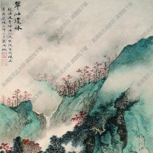 吳湖帆國(guó)畫 翠岫瓊林 高清大圖下載