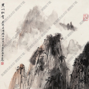 亞明國畫 黃山松云圖3 高清大圖下載