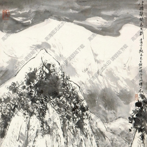 亞明國畫作品 塞外風雪 高清下載