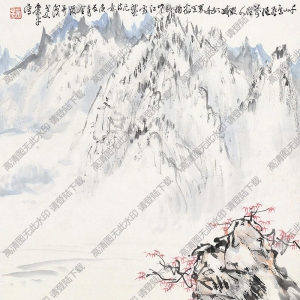 蕭平國畫 獨釣圖 高清大圖下載