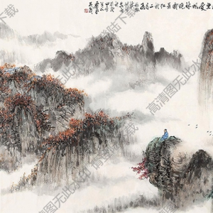 蕭平國(guó)畫作品 唐人詩(shī)意 高清下載