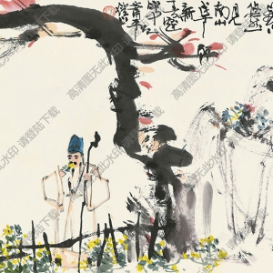 蕭平國(guó)畫作品 陶淵明詩(shī)意圖2 高清下載