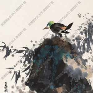 蕭平國(guó)畫作品 夏園小景 高清下載