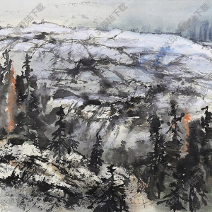 蕭平國(guó)畫作品 雪原抒懷 高清下載