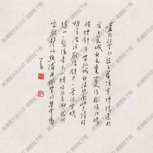 溥儒國(guó)畫 江水樓臺(tái) 高清大圖下載