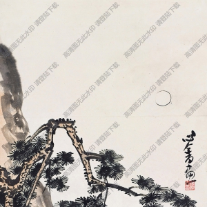 溥儒國(guó)畫作品 聽松 高清下載