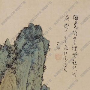 溥儒國(guó)畫作品 亭臺(tái)樓閣 高清下載