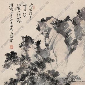 溥儒國(guó)畫(huà)作品 巖谷讀書(shū) 高清下載