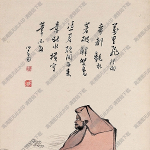 溥儒國(guó)畫(huà)作品 一葦渡江 高清下載