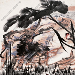 李苦禪國(guó)畫_荷花3_高清大圖下載