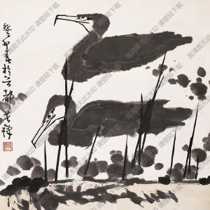 李苦禪國畫作品_水鳥_高清下載