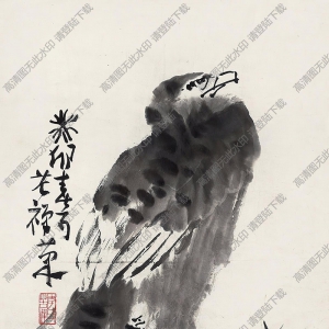 李苦禪國畫作品_松鷹圖4_高清下載