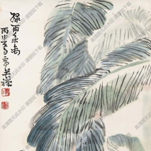 李苦禪作品_綠雨集禽_高清大圖下載