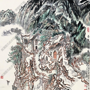 張仃國(guó)畫 白帝城龍隱洞 高清大圖下載