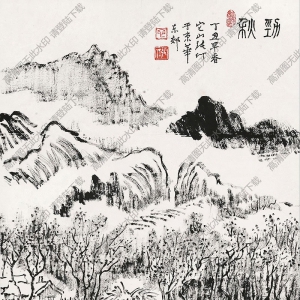 張仃國(guó)畫 勁秋 高清大圖下載