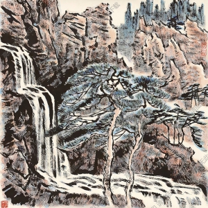張仃國(guó)畫作品 松泉 高清下載