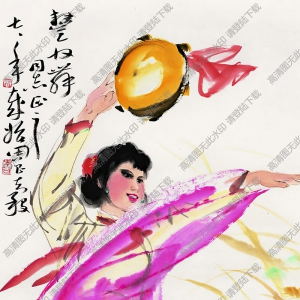 周昌谷國畫 豐收舞 高清大圖下載