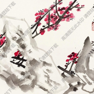 周昌谷國畫 寒梅圖 高清大圖下載