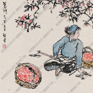 趙望云國畫作品 收獲圖 高清下載
