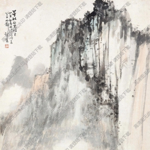 趙望云國畫作品 蜀山松云 高清下載