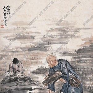 趙望云國畫作品 索薪 高清下載