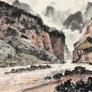 趙望云國畫作品 峽江寫生 高清下載