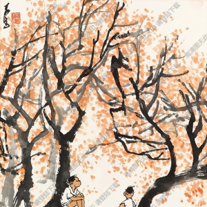 李可染國畫作品_牧童小憩_高清下載
