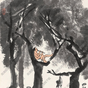 李可染國畫作品_牧韻圖_高清下載