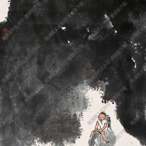 李可染國畫作品_清涼境_高清大圖下載
