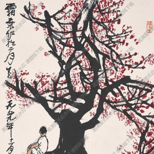 李可染國畫作品_霜葉紅于二月花_高清下載