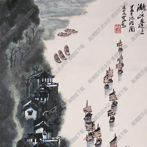 李可染作品_漓江邊上_高清大圖下載