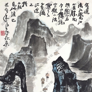 李可染作品_漓江山水2_高清大圖下載