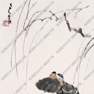 李可染作品_牧牛圖2_高清大圖下載