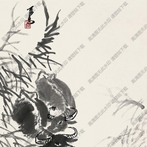 李可染作品_牧牛圖8_高清大圖下載