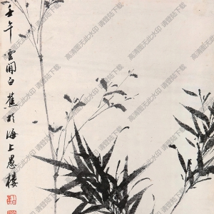 白蕉的畫 竹 高清大圖下載